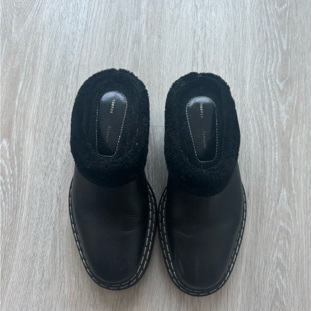 Proenza Schouler Black Leather Mules